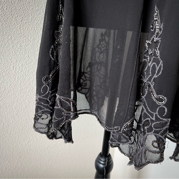 EXC • Free People Beads For Days Black Slip Dress • - Picture 4 of 9